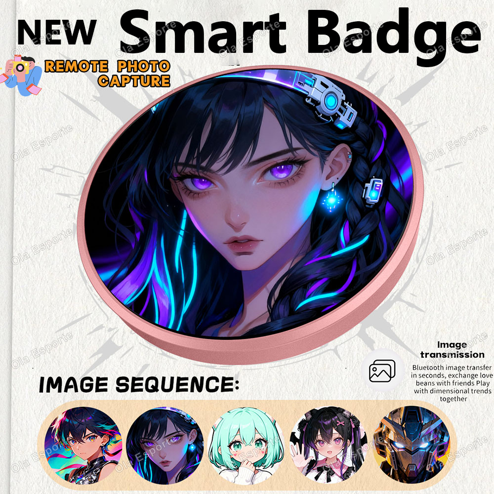 Smart Home Icon - Badge électronique dynamique, marchandises d'anime, badge