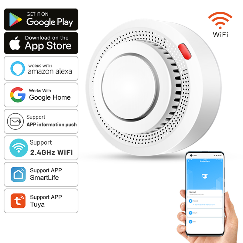 Smart Smoke Detector - Détecteur de fumée intelligent WiFi Tuya,