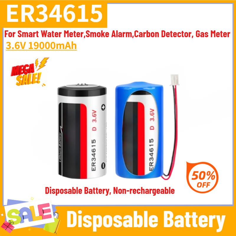 Smart Smoke Detector - Batterie ER34615 3,6 V 19000 mAh
