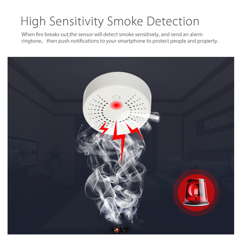 Smart Smoke Detector - Détecteur de fumée intelligent Tuya WiFi,