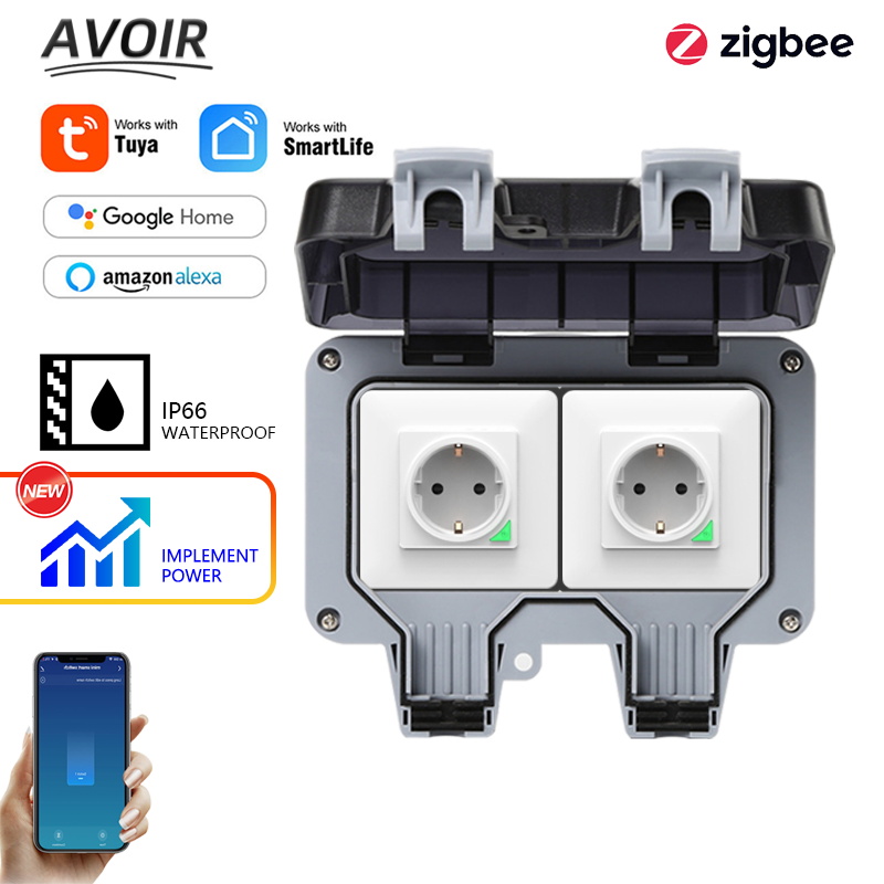 Smart Home Elements - Avoir Tuya Zigbee prises électriques IP66