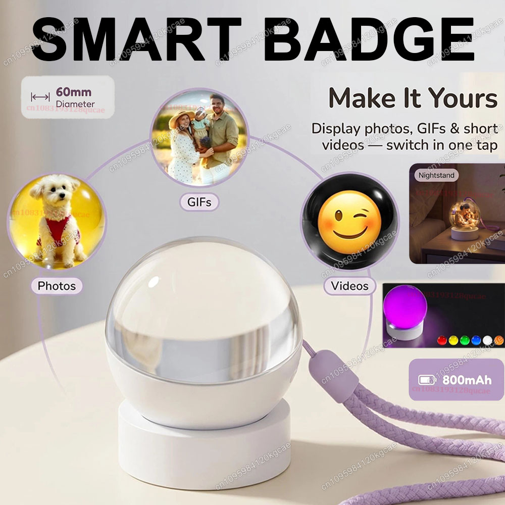 Smart Home Icon - Badge vidéo 3D en forme de