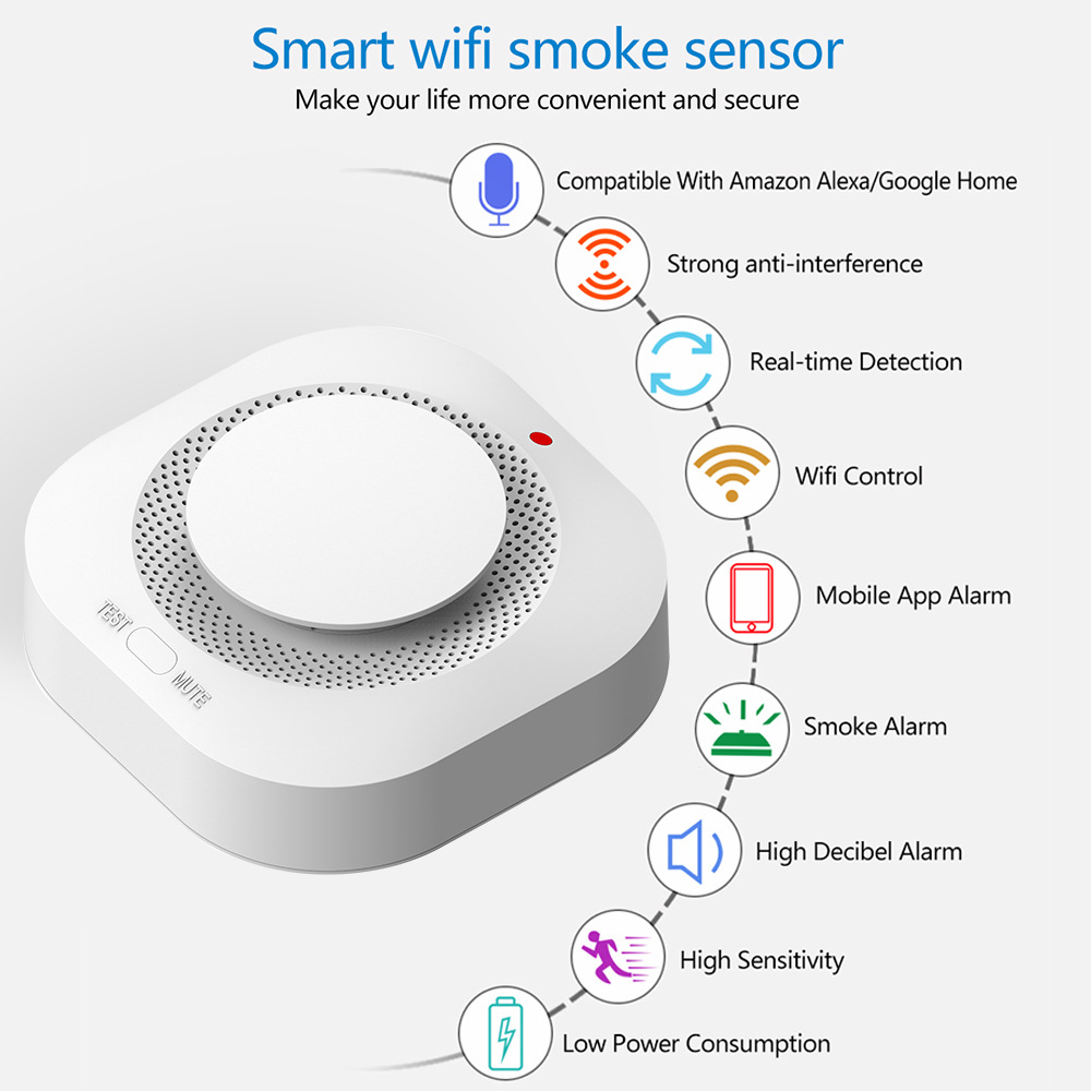 Détecteur de fumée Tuya WiFi Z - Smart Smoke Detector avis et prix