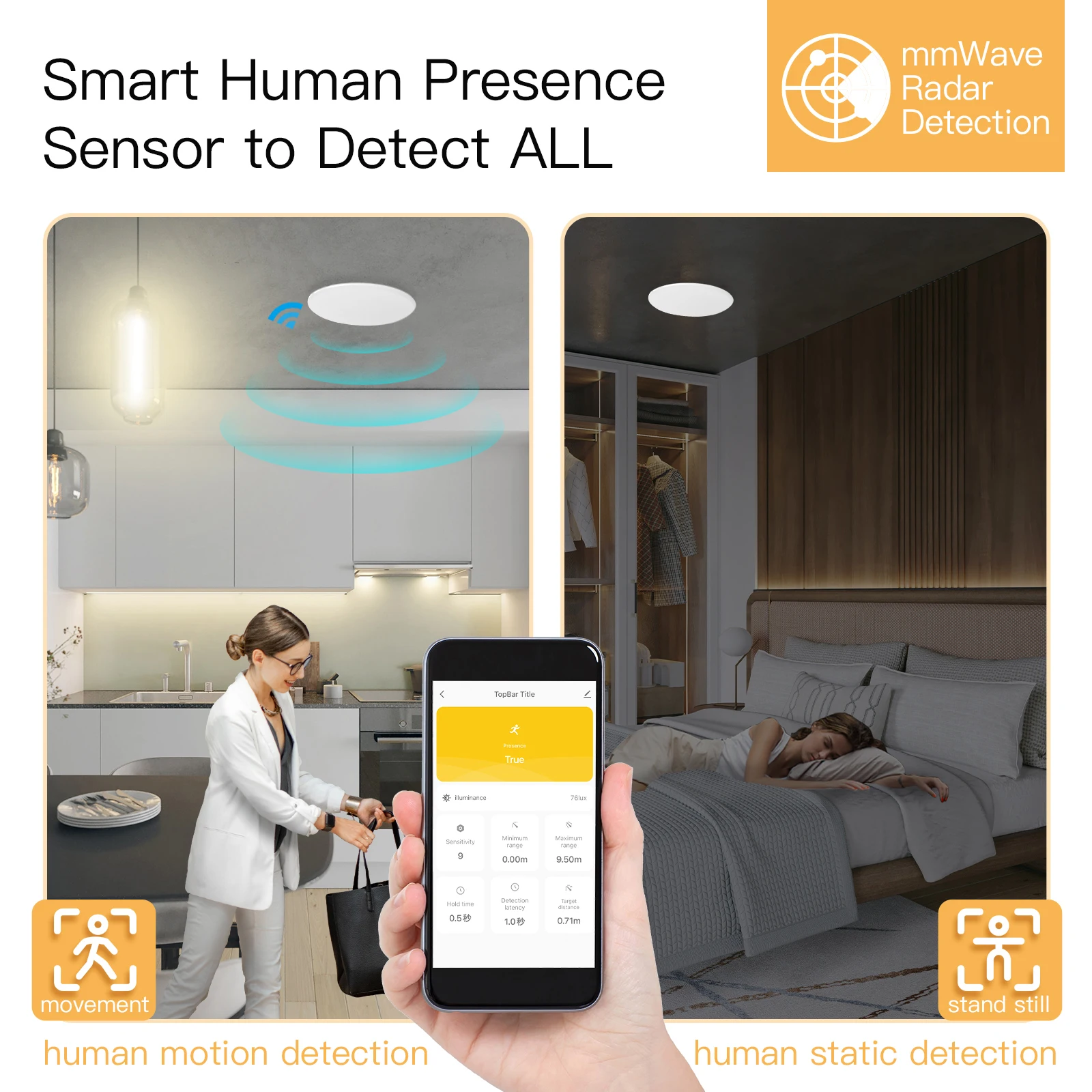 Tuya-Détecteur de Présence Hum - Smart Home Wiser avis et prix
