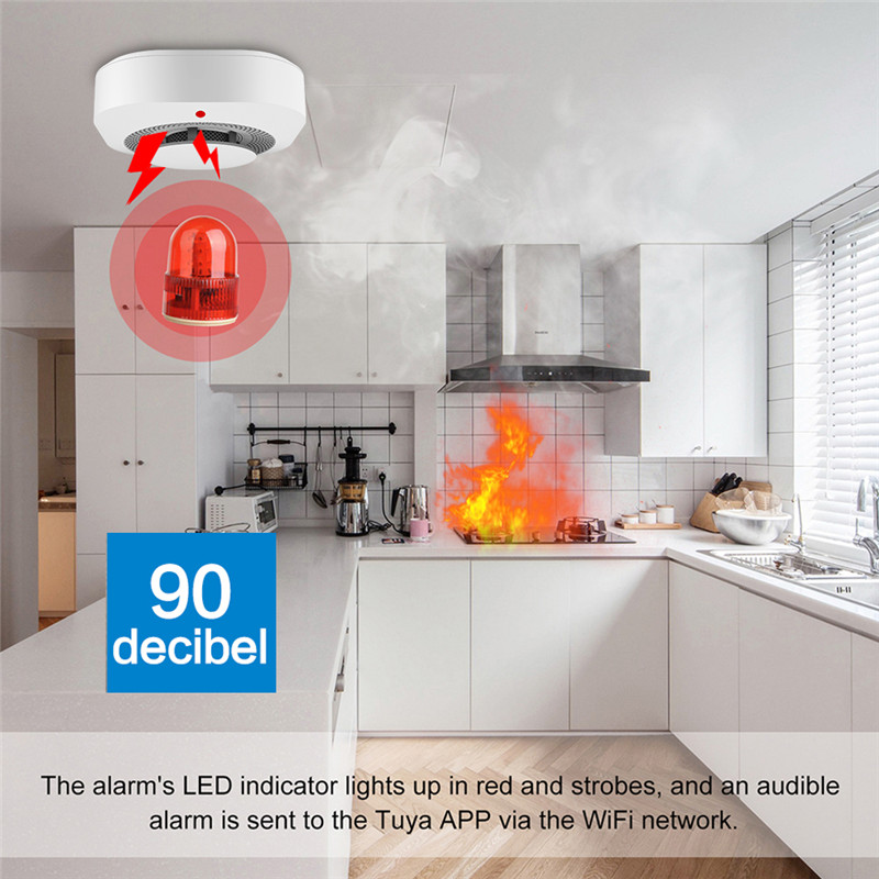 Tuya-Détecteur de fumée WiFi s - Smart Smoke Detector avis et prix