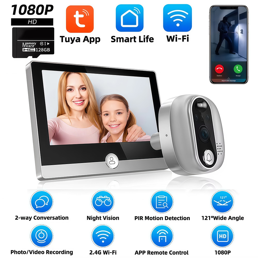 Caméra de sonnette de porte nu - Smart Home Wiser avis et prix