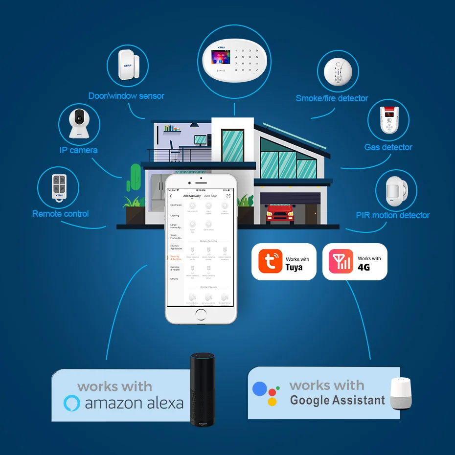 KERUI Tuya système d'alarme in - Smart Smoke Detector avis et prix
