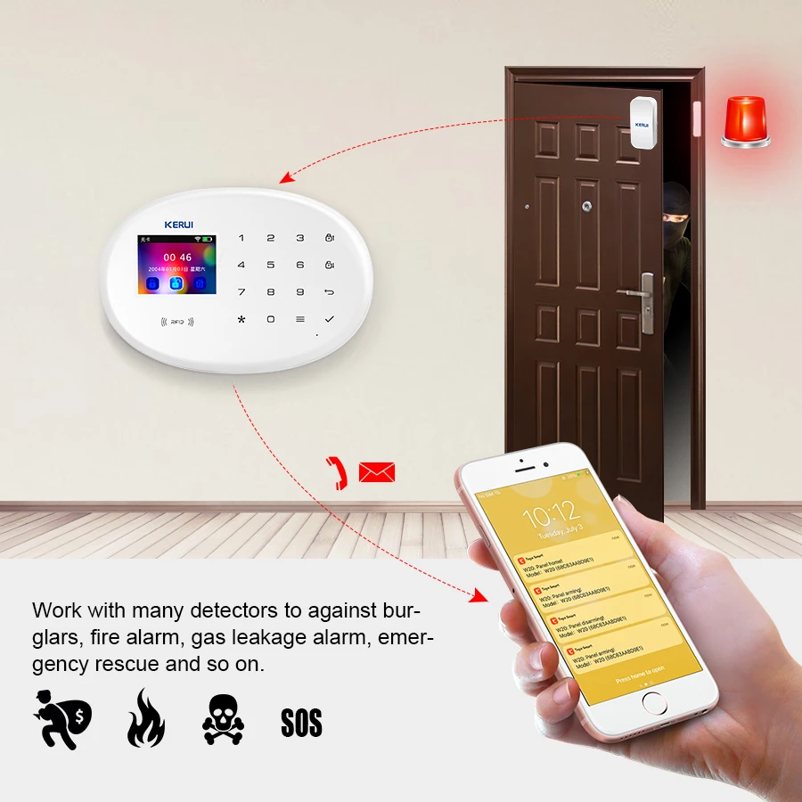 KERUI Tuya système d'alarme in - Smart Smoke Detector avis et prix