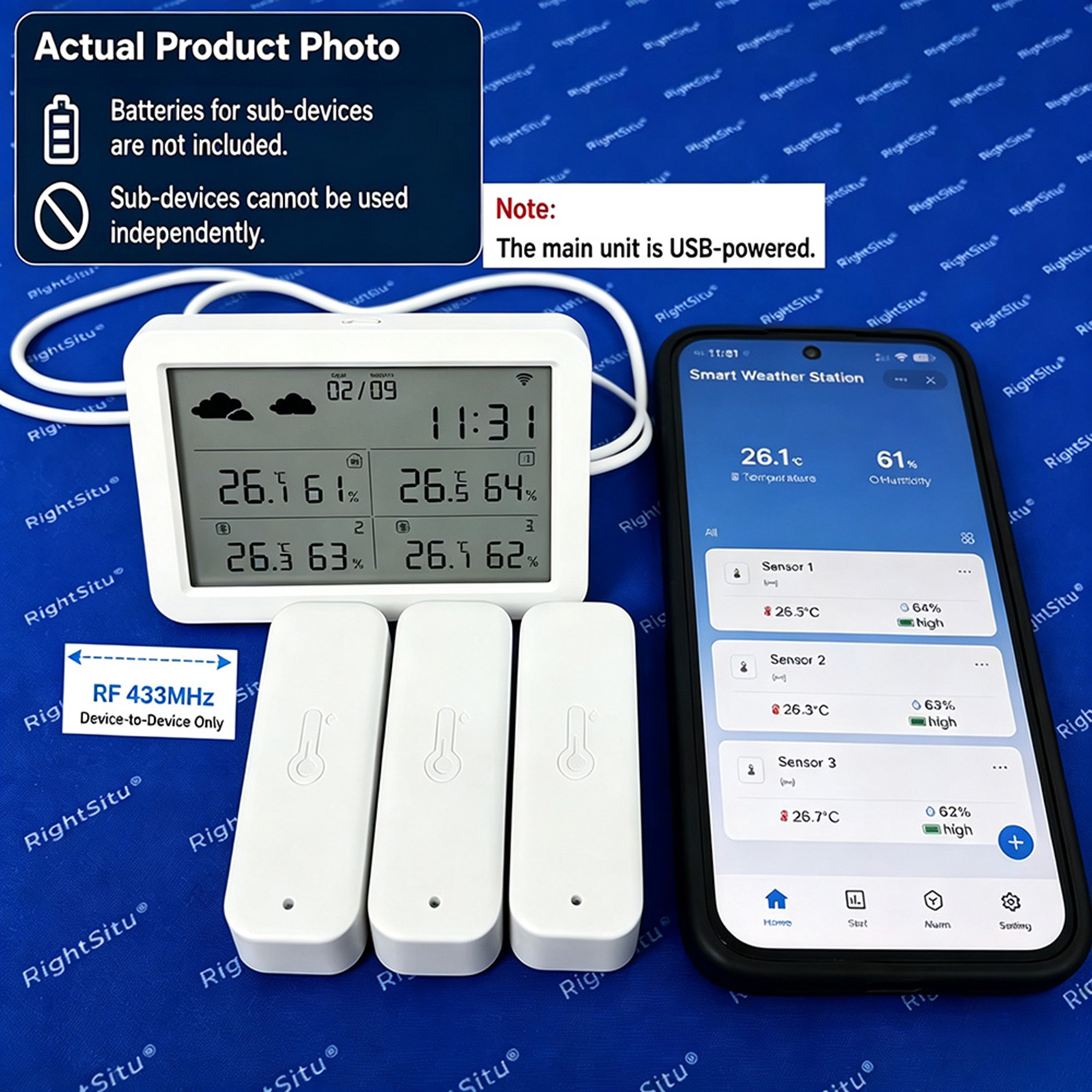 Station météo Tuya WiFi+RF433, - Smart Home Elements avis et prix
