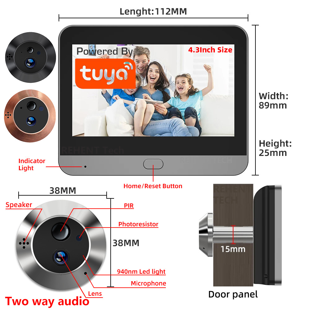 Mini caméra de porte numérique - Smart Home Wiser avis et prix